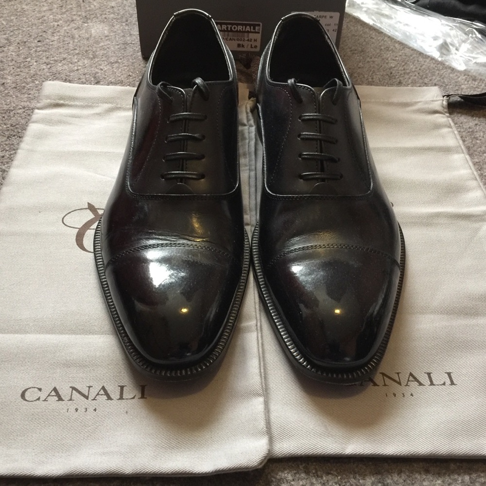Canali cap toe oxfords